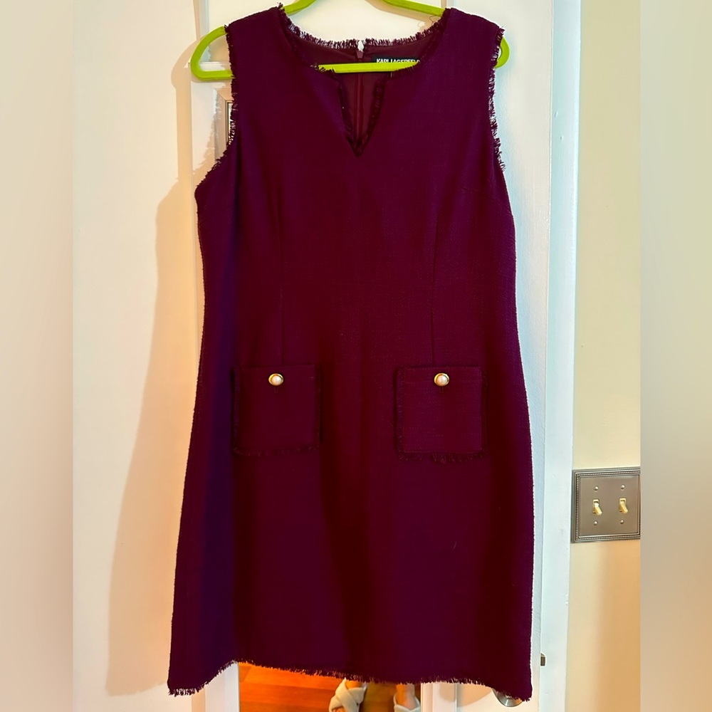 Karl Lagerfeld Burgundy Dress